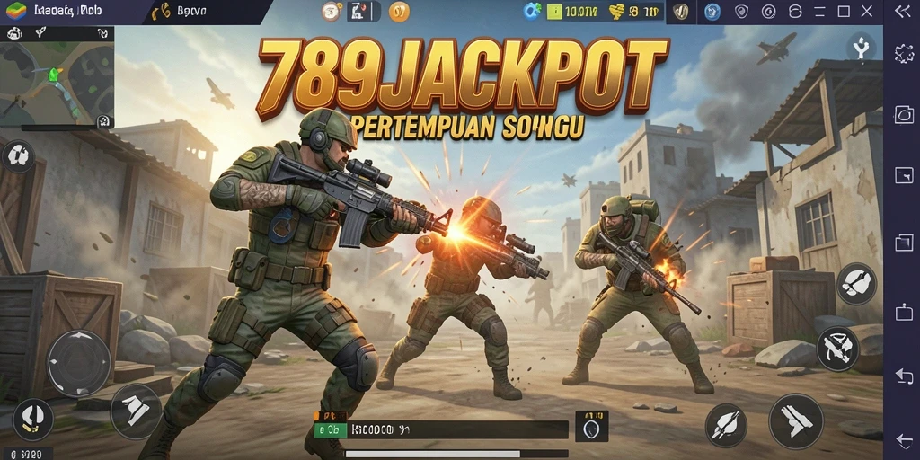 Screenshot gameplay 789JACKPOT menampilkan aksi pertempuran seru.