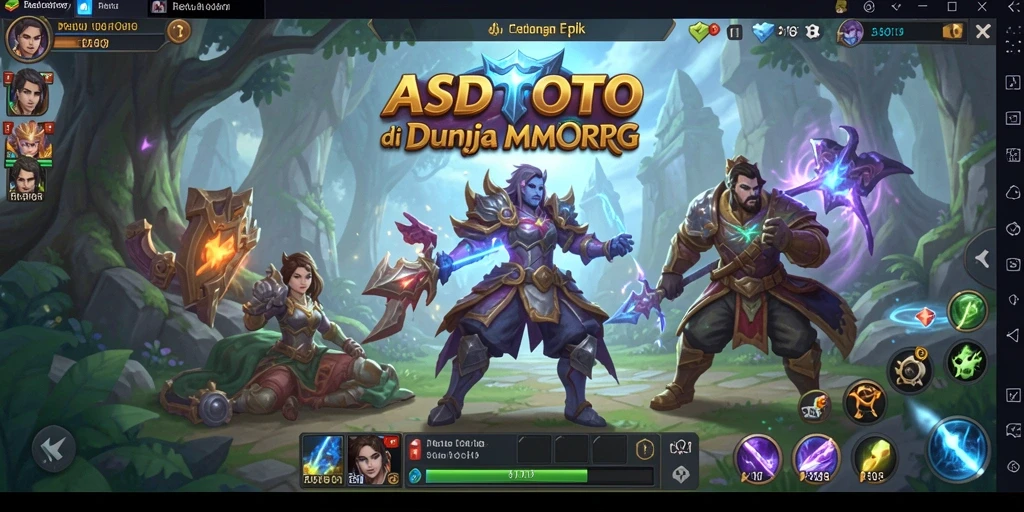 Screenshot gameplay ASDTOTO yang menunjukkan aksi seru dalam pertempuran MMORPG.