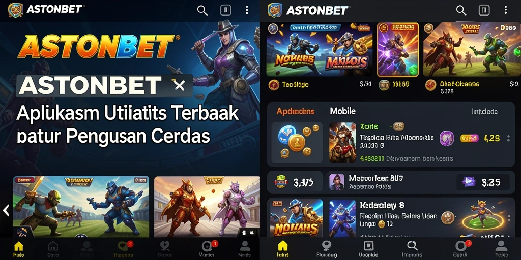 Tampilan antarmuka ASTONBET yang sederhana dan menarik.