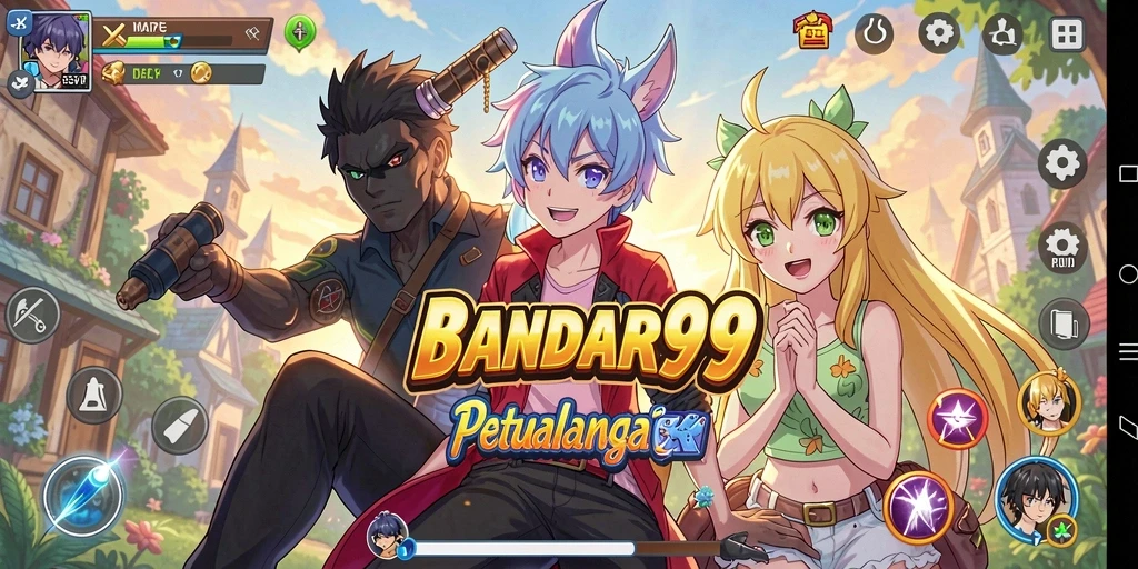 Tampilan gameplay BANDAR99 yang mendebarkan dan penuh warna.