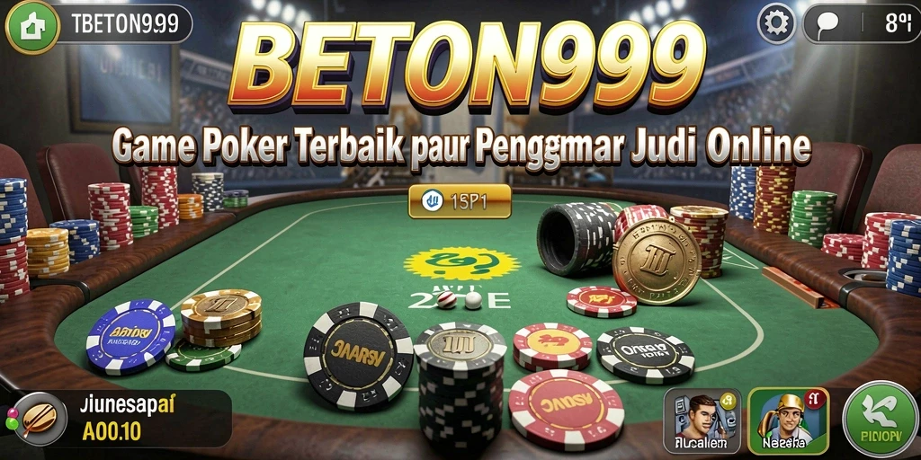 Tampilan gameplay menarik dari aplikasi Poker BETON999.