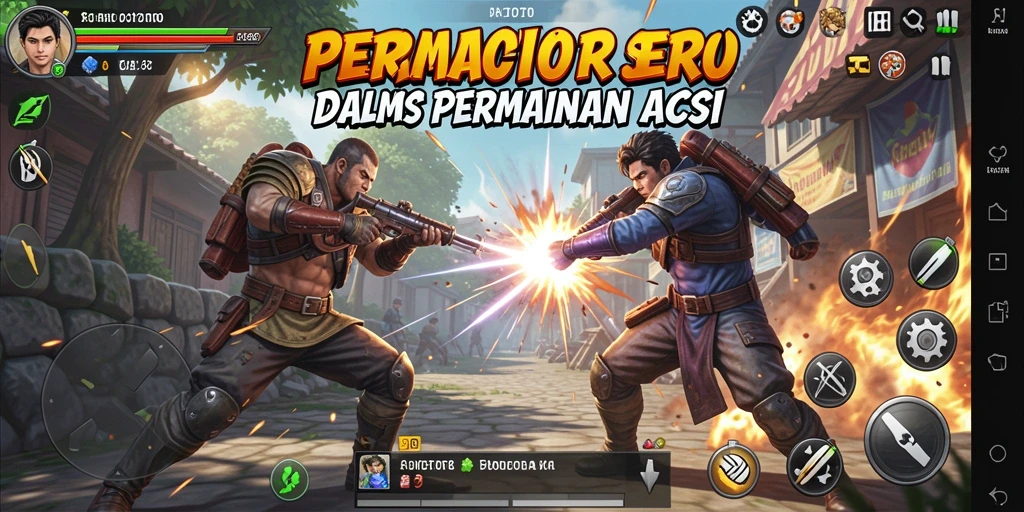 Tampilan gameplay seru di FOMOTOTO dengan pertempuran yang intens.
