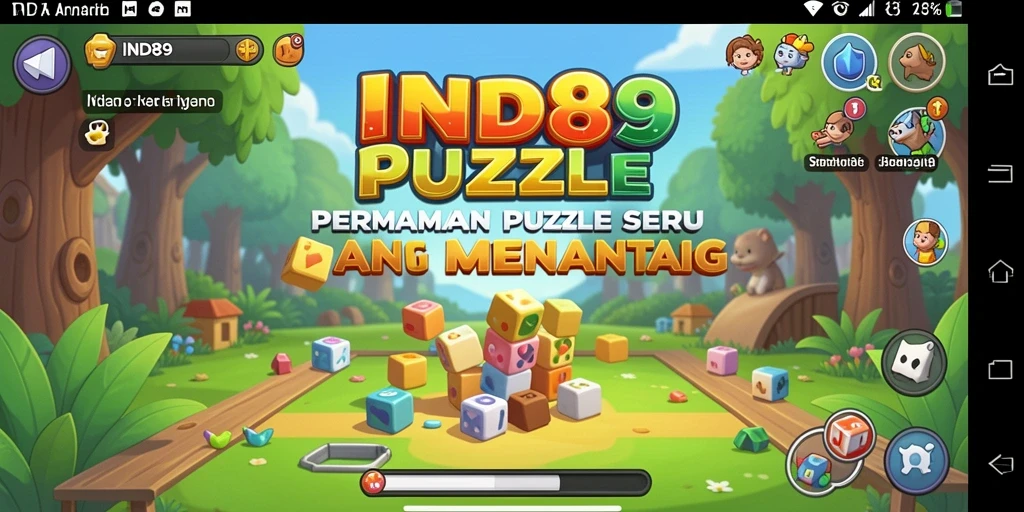 Screenshot IND89 menampilkan gameplay puzzle yang menarik dan penuh warna.
