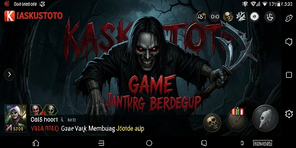 Screenshot menampilkan gameplay horor yang menegangkan dan mencekam.