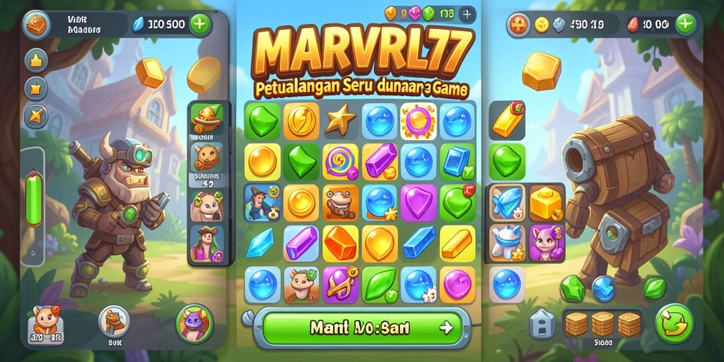 Gameplay seru MARVRL77 dengan elemen Match-3 yang menarik.