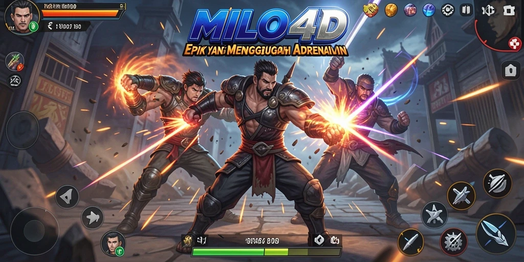 Tampilan gameplay seru dan intens di MILO4D saat pertarungan berlangsung.