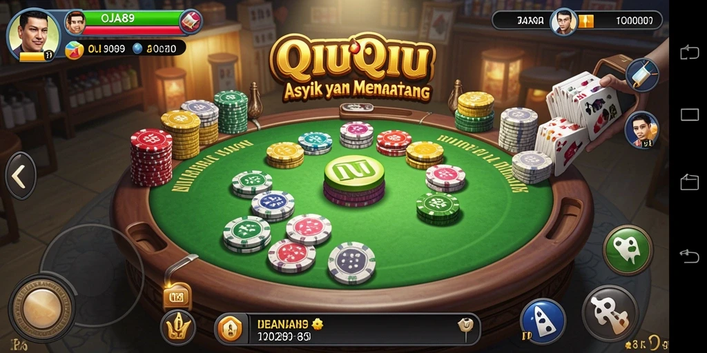 Tampilan menarik gameplay OJA89 dengan meja QiuQiu.