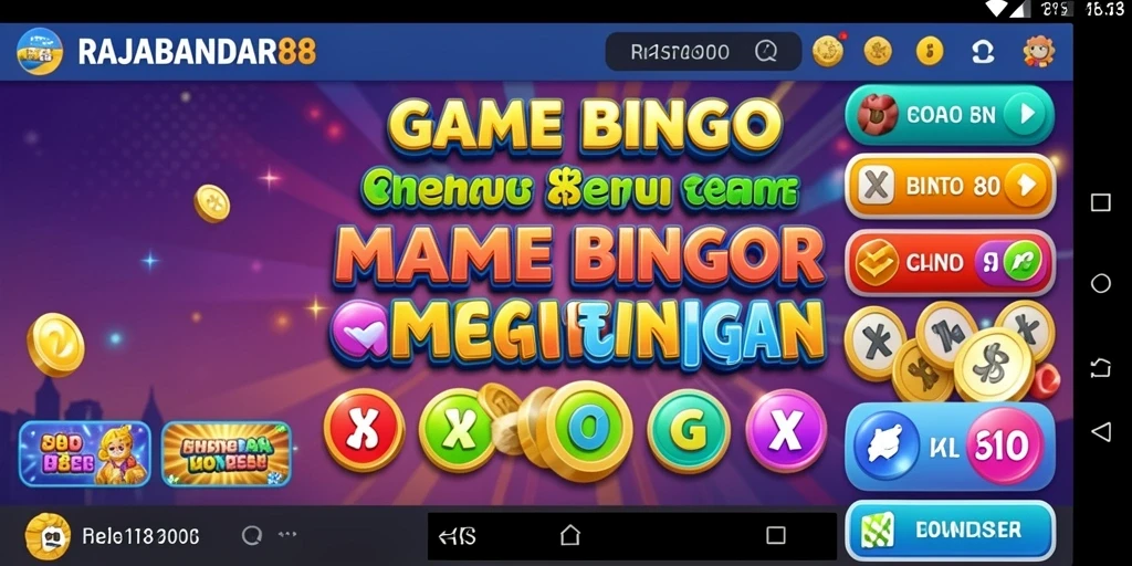Screenshot gameplay RAJABANDAR88 menampilkan suasana seru bermain Bingo.